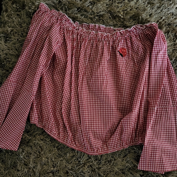FOREVER 21 Plaid crop top - Picture 2 of 3